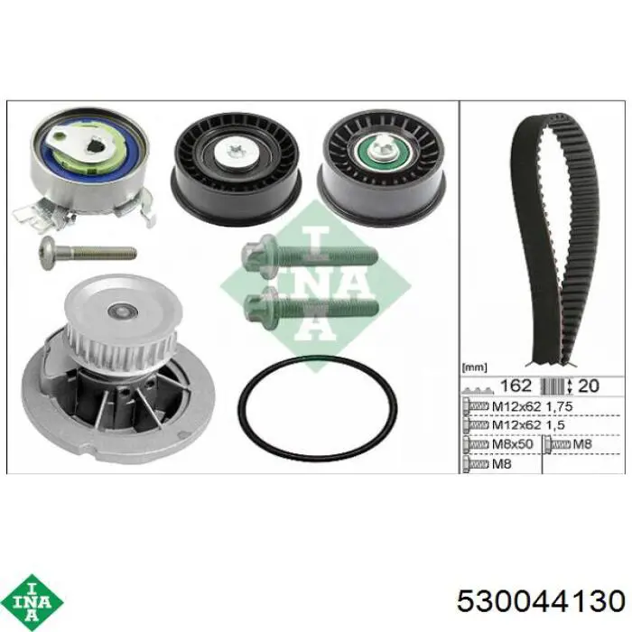 Do koszyka 530044130 INA Pasek rozrządu, zestaw