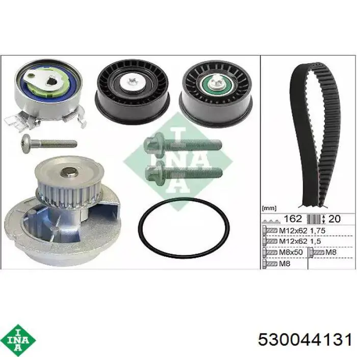Pasek rozrządu, zestaw INA 530044131 cena, od 132,86 USD