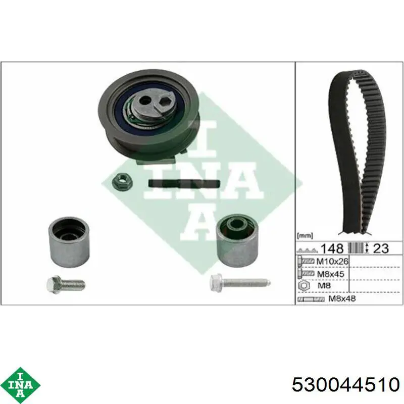 Do koszyka 530044510 INA Pasek rozrządu, zestaw