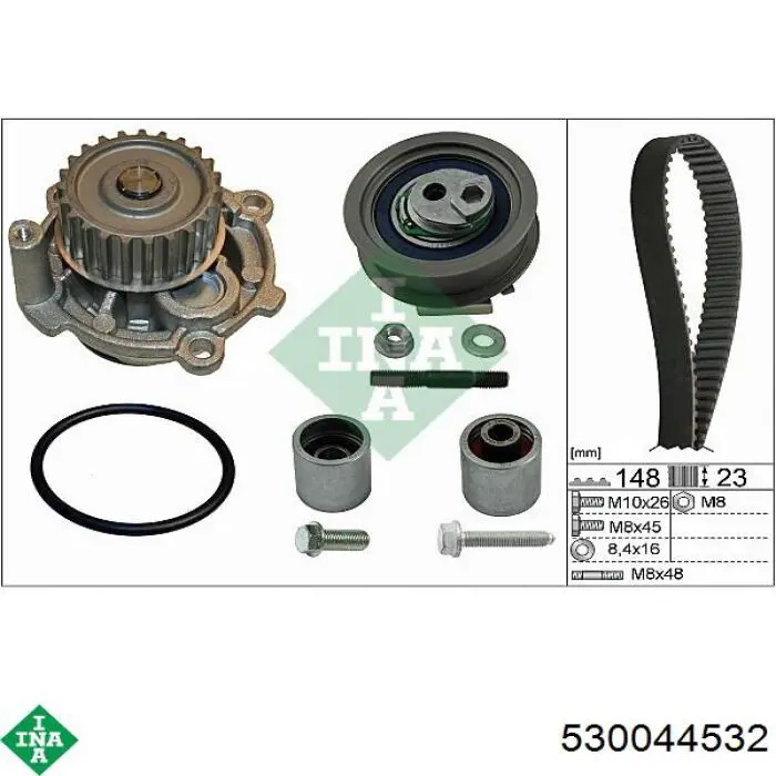 530044532 INA Pasek rozrządu, zestaw
