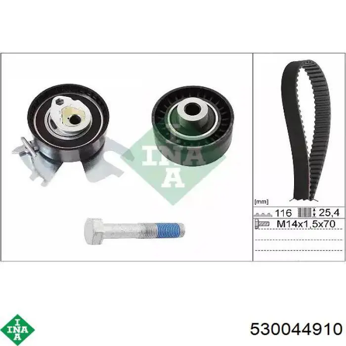 Pasek rozrządu, zestaw INA 530044910 cena, od 89,64 USD