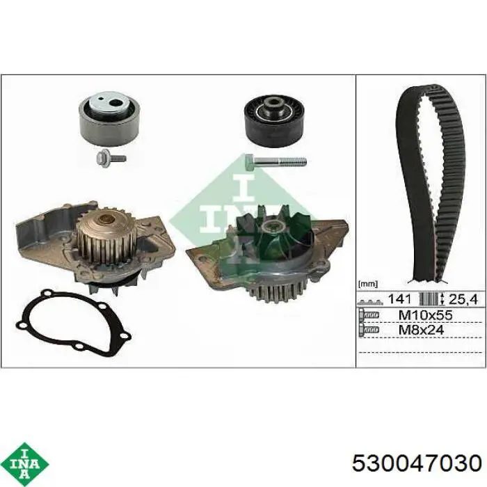 Do koszyka 530047030 INA Pasek rozrządu, zestaw