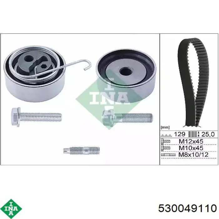 Pasek rozrządu, zestaw INA 530049110 cena, od 90,24 USD