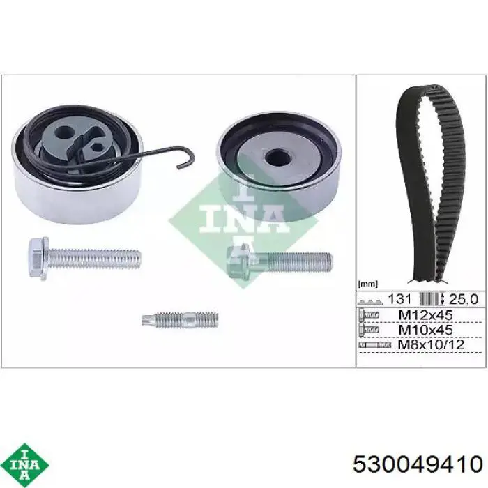Pasek rozrządu, zestaw INA 530049410 cena, od 112,09 USD