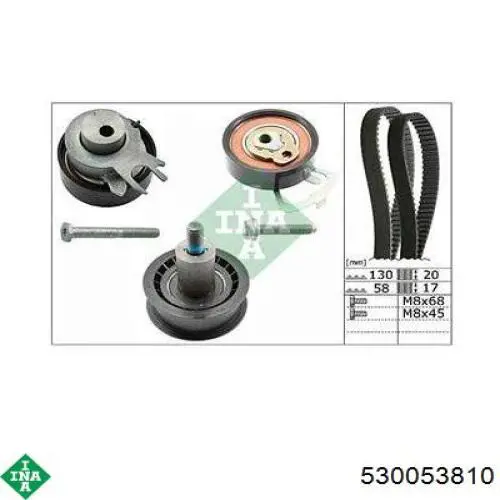 Do koszyka 530053810 INA Pasek rozrządu, zestaw