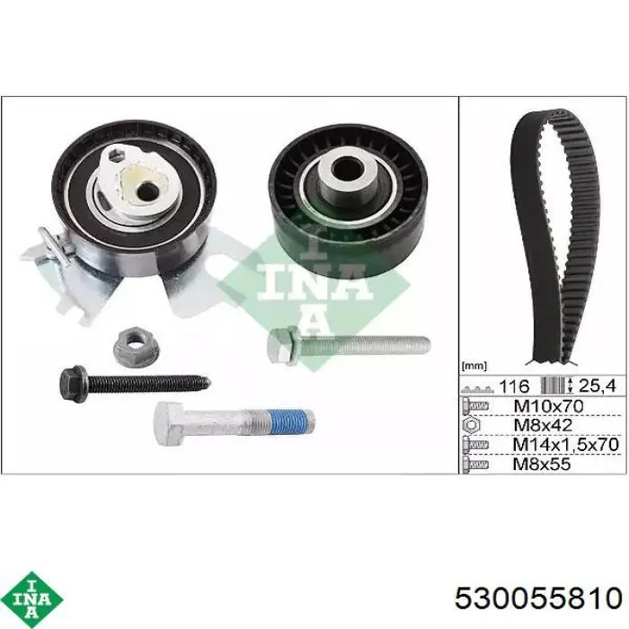 Pasek rozrządu, zestaw INA 530055810 cena, od 87,04 USD