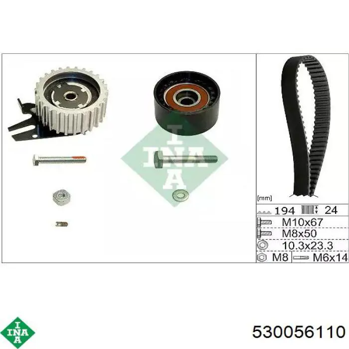 Pasek rozrządu, zestaw INA 530056110 cena, od 111,25 USD