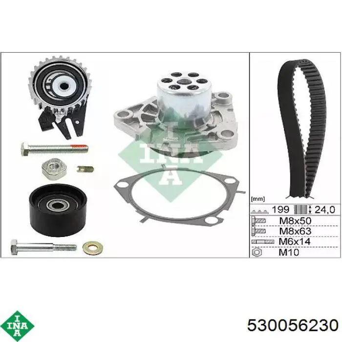 Pasek rozrządu, zestaw INA 530056230 cena, od 165,17 USD
