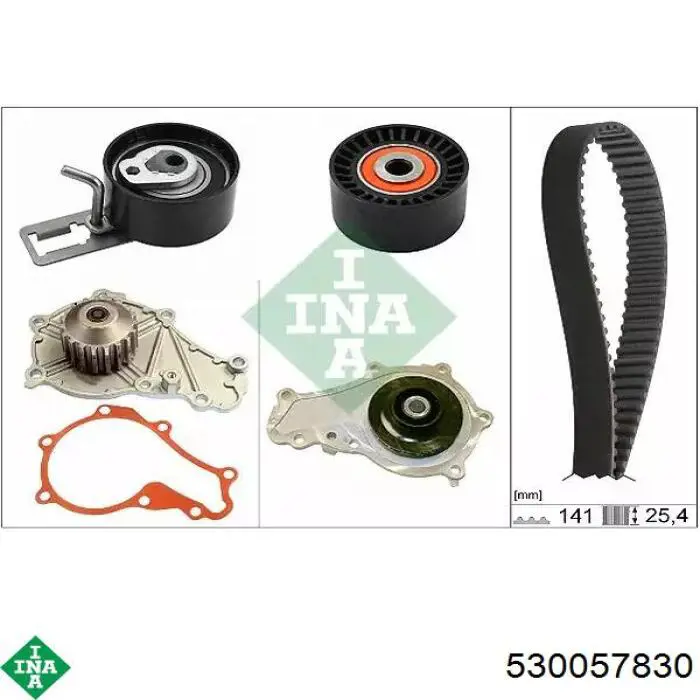 Pasek rozrządu, zestaw INA 530057830 cena, od 144,44 USD