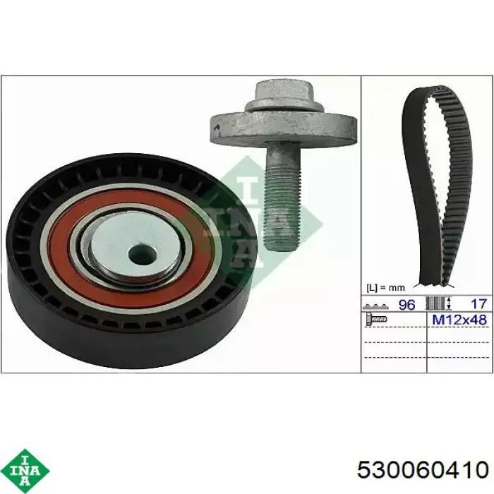 Pasek rozrządu, zestaw INA 530060410 cena, od 46,79 USD