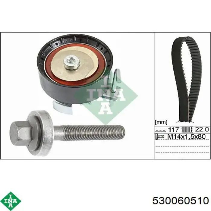 Pasek rozrządu, zestaw INA 530060510 cena, od 73,98 USD