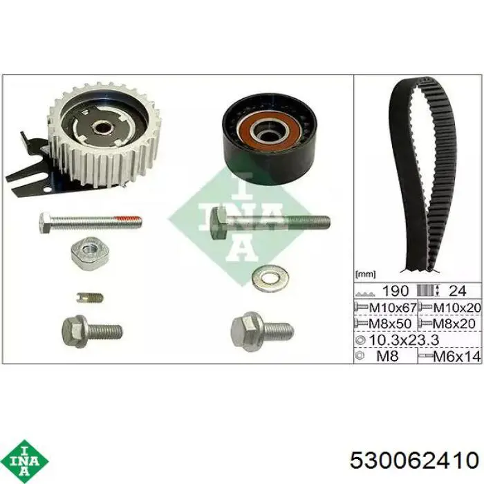 Pasek rozrządu, zestaw INA 530062410 cena, od 100,02 USD