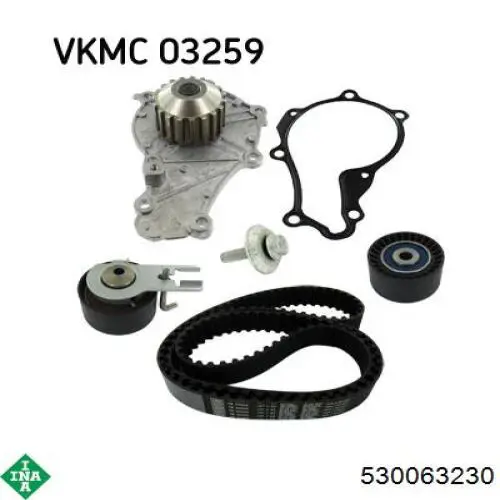 Pasek rozrządu, zestaw INA 530063230 cena, od 113,35 USD