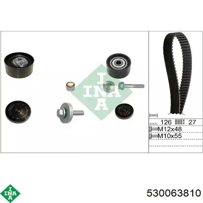530063810 INA Pasek rozrządu, zestaw