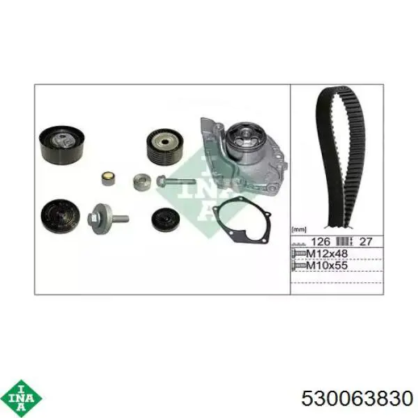 530063830 INA Pasek rozrządu, zestaw