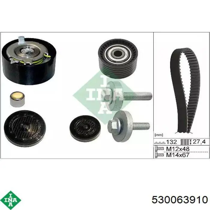 530063910 INA Pasek rozrządu, zestaw
