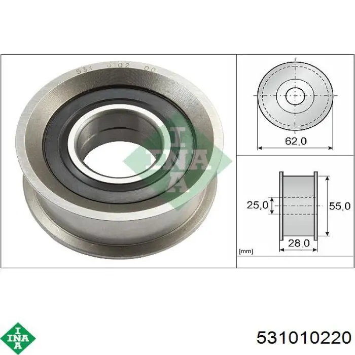 Rolka napinacza paska rozrządu INA 531010220 cena, od 19,04 USD