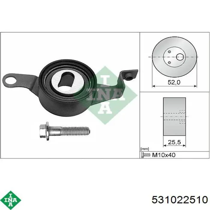 Rolka napinacza paska rozrządu INA 531022510 cena, od 26,13 USD