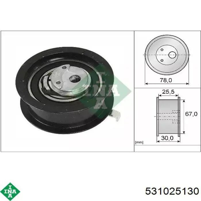 Rolka napinacza paska rozrządu INA 531025130 cena, od 31,65 USD