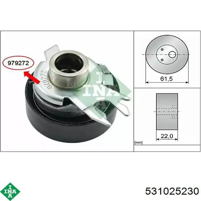 Rolka napinacza paska rozrządu INA 531025230 cena, od 31,61 USD
