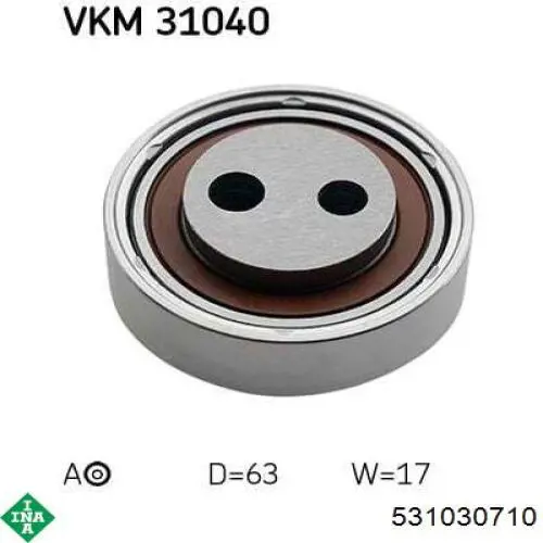 Rolka napinacza paska napędowego INA 531030710 cena, od 31,94 USD