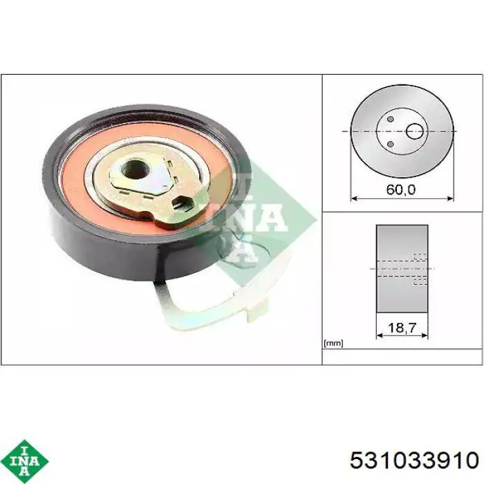 Rolka napinacza paska rozrządu INA 531033910 cena, od 28,26 USD