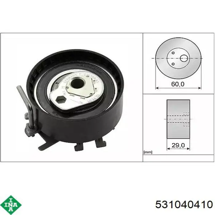 Rolka napinacza paska rozrządu INA 531040410 cena, od 27,76 USD