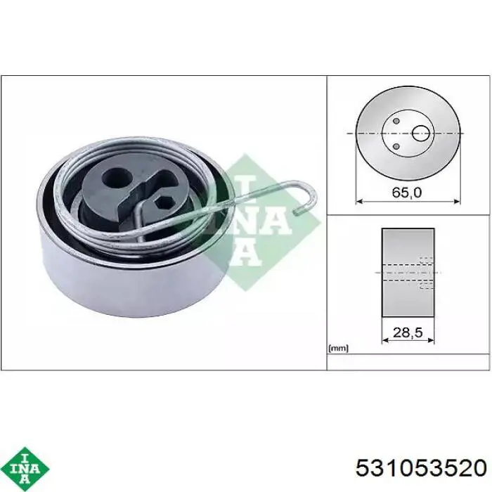 Rolka napinacza paska rozrządu INA 531053520 cena, od 27,81 USD