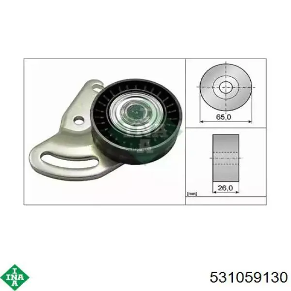Rolka napinacza paska napędowego INA 531059130 cena, od 19,53 USD