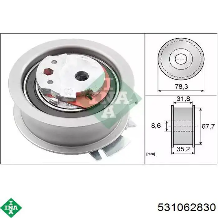 Rolka napinacza paska rozrządu INA 531062830 cena, od 50,24 USD