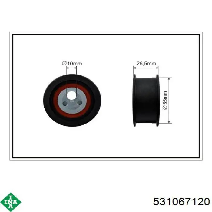 Do koszyka 531067120 INA Rolka napinacza paska rozrządu