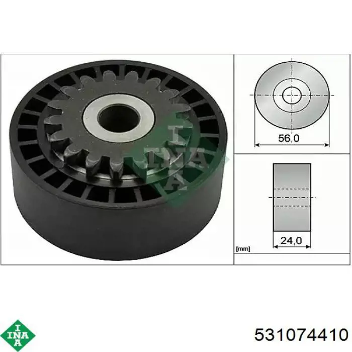 Rolka napinacza paska napędowego INA 531074410 cena, od 30,27 USD