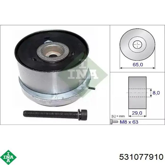 Rolka napinacza paska rozrządu INA 531077910 cena, od 41,98 USD