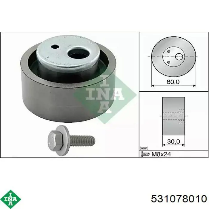 Rolka napinacza paska rozrządu INA 531078010 cena, od 25,93 USD