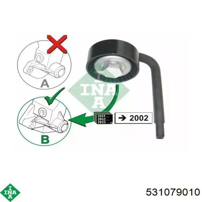 Rolka napinacza paska napędowego INA 531079010 cena, od 20,83 USD