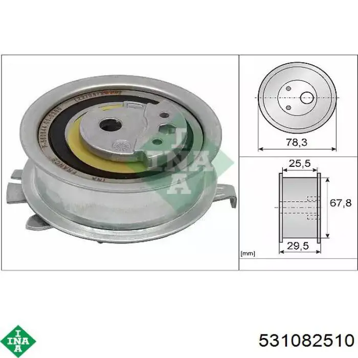 Rolka napinacza paska rozrządu INA 531082510 cena, od 47,00 USD