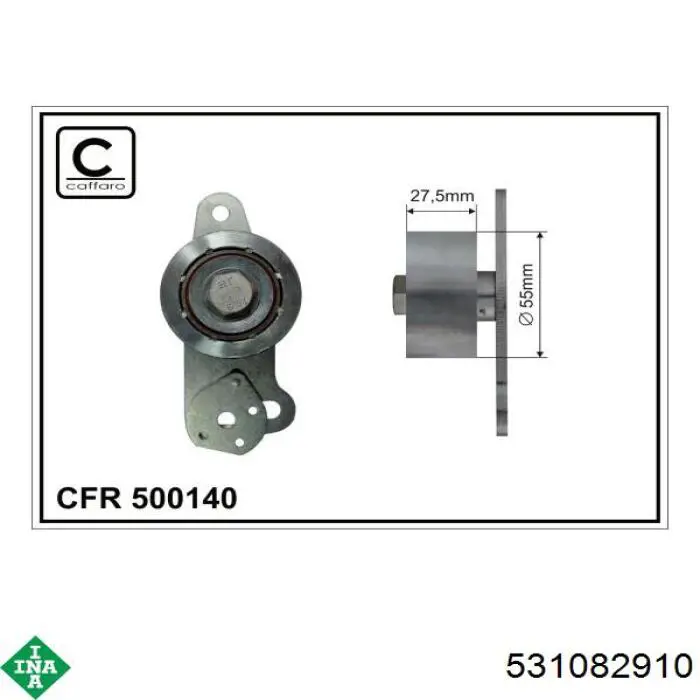 Napinacz paska rozrządu INA 531082910 cena, od 38,58 USD