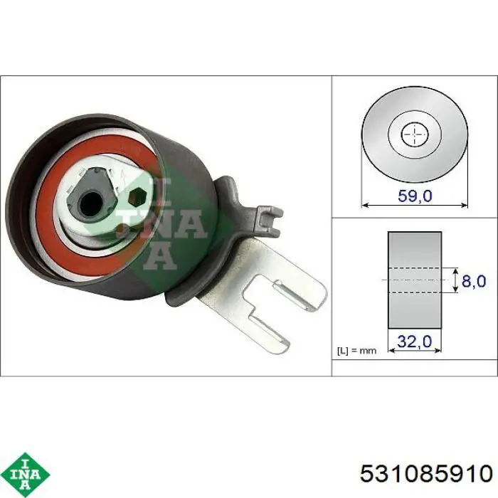 Do koszyka 531085910 INA Rolka napinacza paska rozrządu