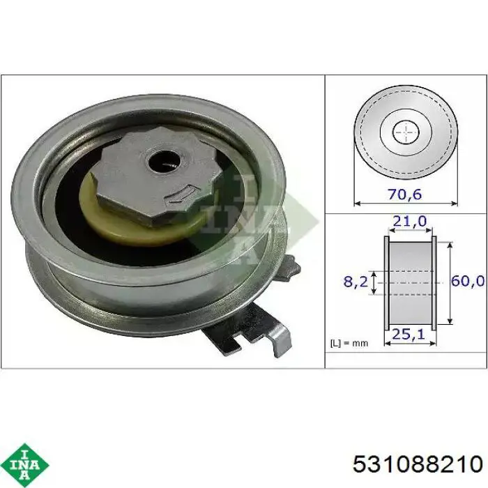 Rolka napinacza paska rozrządu INA 531088210 cena, od 28,69 USD