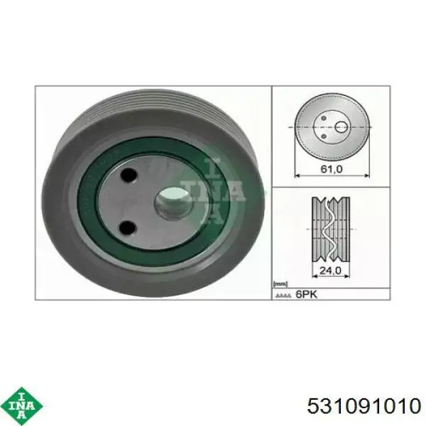 Rolka napinacza paska napędowego INA 531091010 cena, od 9,73 USD