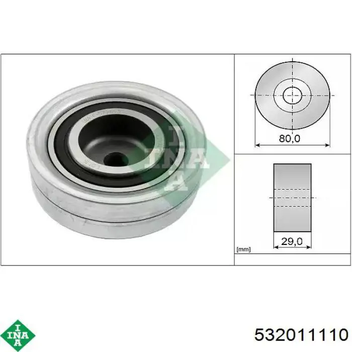 Rolka prowadząca kierunkowa paska rozrządu INA 532011110 cena, od 34,68 USD