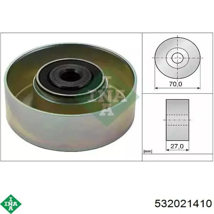 Rolka napinacza paska napędowego INA 532021410 cena, od 26,59 USD