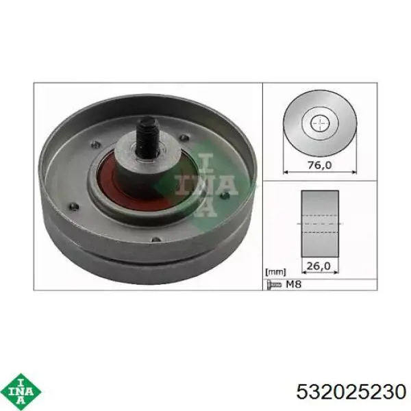 Do koszyka 532025230 INA Rolka napinacza paska napędowego