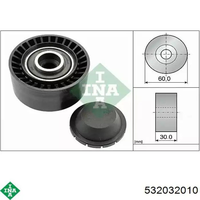 Rolka prowadząca, kierunkowa paska napędowego INA 532032010 cena, od 21,81 USD