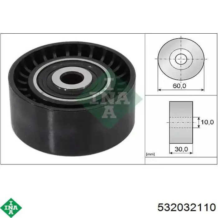 Rolka prowadząca kierunkowa paska rozrządu INA 532032110 cena, od 18,97 USD