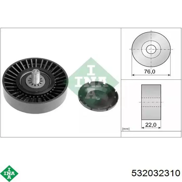 Rolka prowadząca, kierunkowa paska napędowego INA 532032310 cena, od 17,32 USD