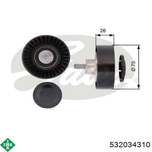 Rolka prowadząca, kierunkowa paska napędowego INA 532034310 cena, od 25,45 USD
