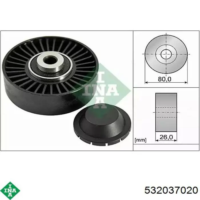 Rolka prowadząca, kierunkowa paska napędowego INA 532037020 cena, od 18,08 USD