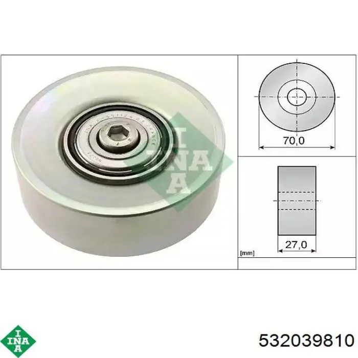 Rolka prowadząca, kierunkowa paska napędowego INA 532039810 cena, od 26,42 USD