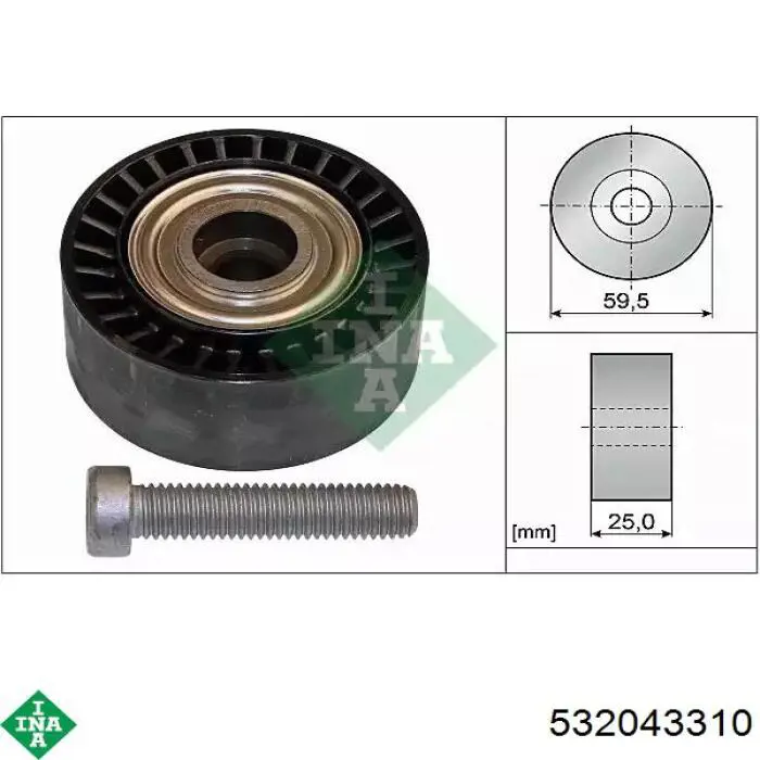 Rolka napinacza paska napędowego INA 532043310 cena, od 16,19 USD